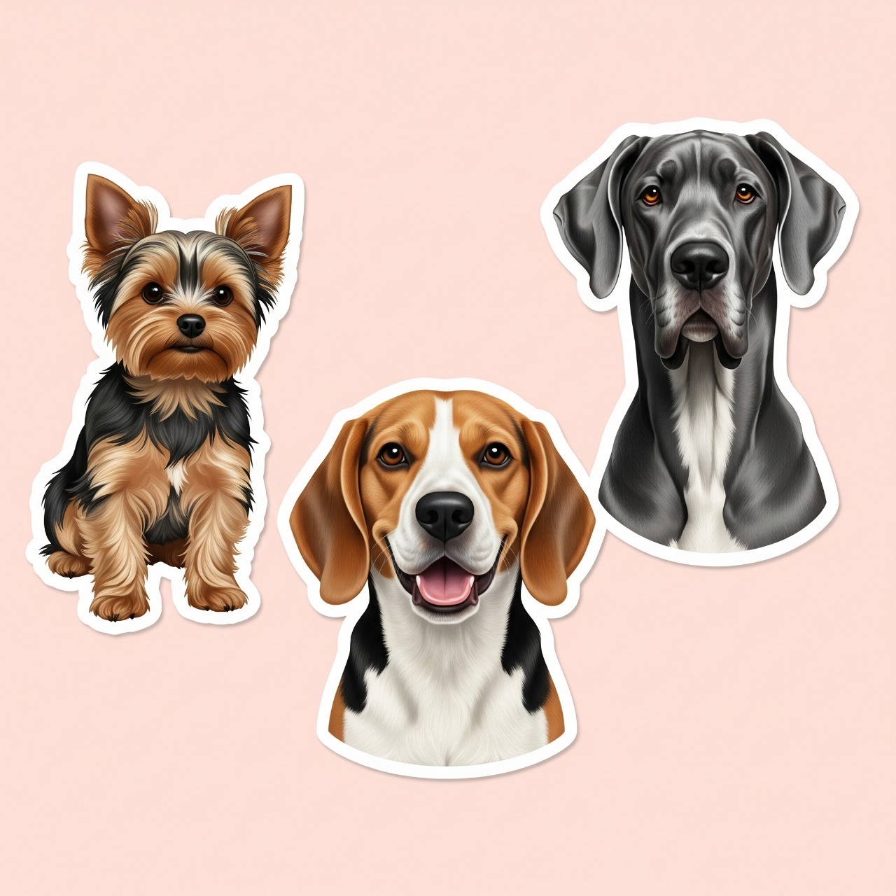 Cute dog sticker created from photo showing multi-format support - convert any image to professional sticker