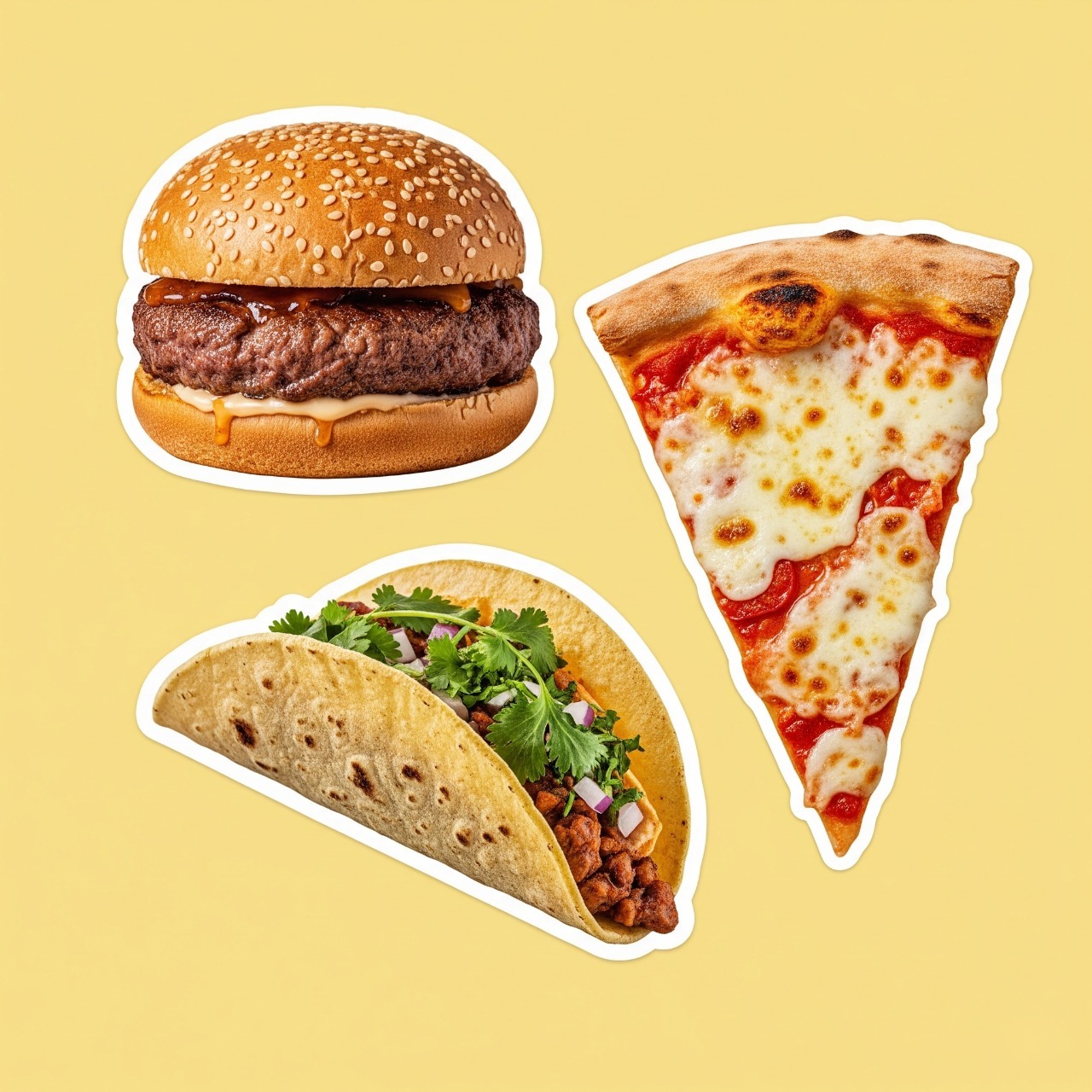 Delicious food sticker with custom effects and perfect sizing - easy photo to sticker customization demo